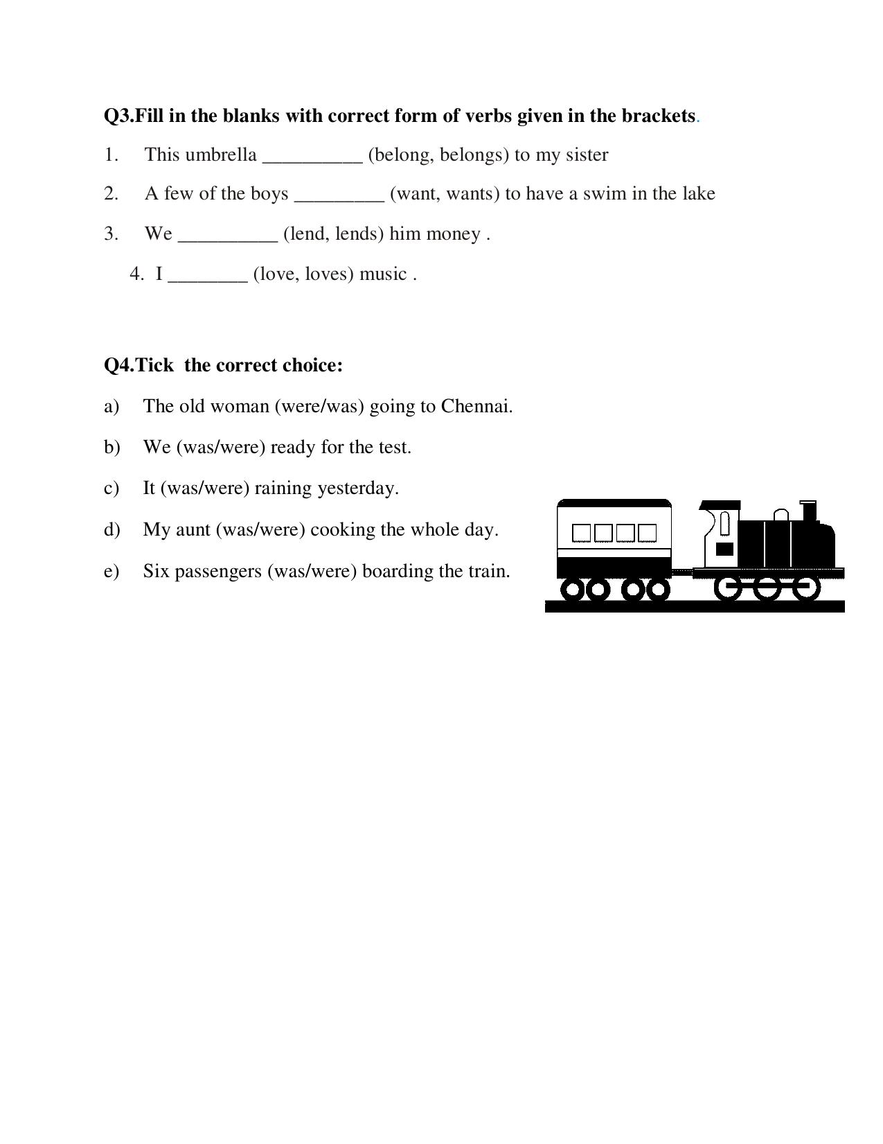 Worksheet for Class 5 English Assignment 28 - Page 2