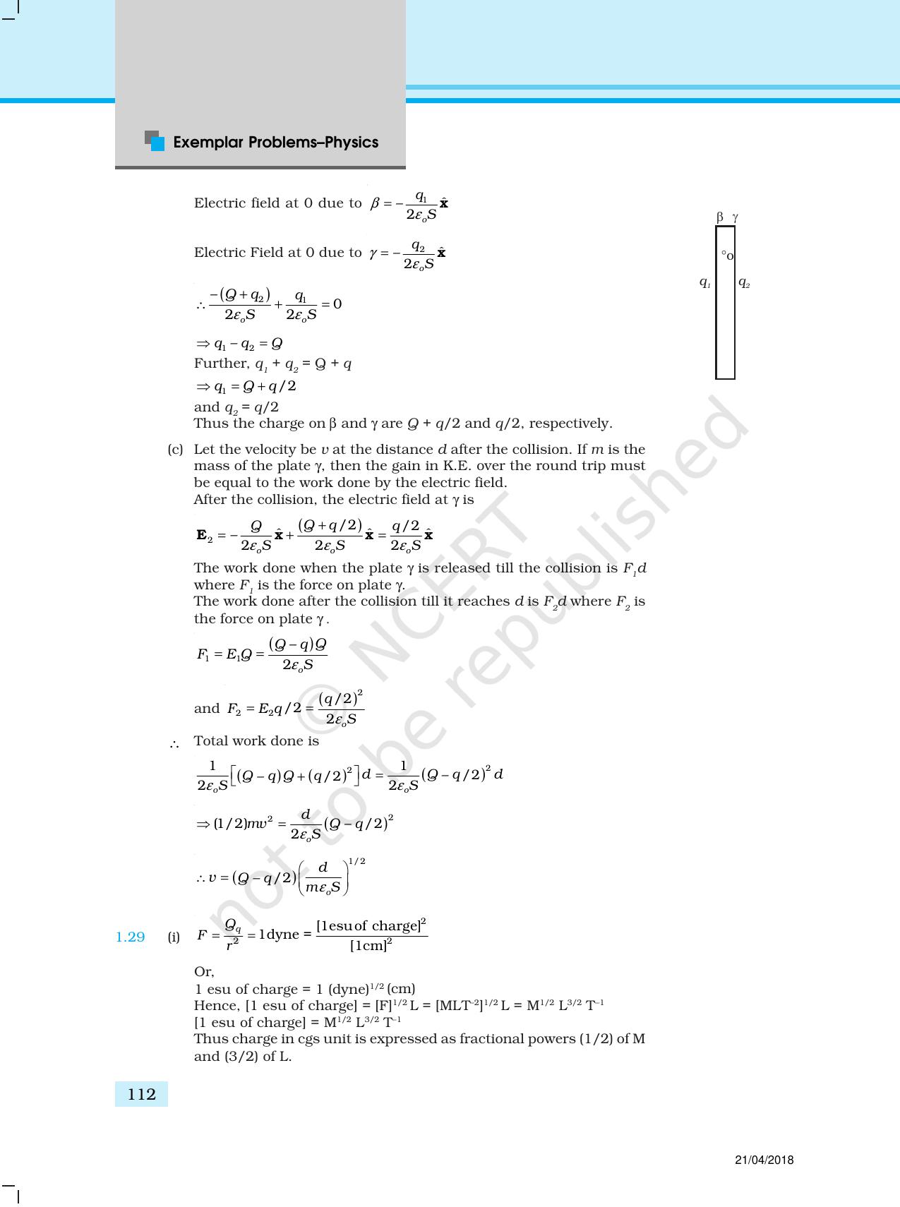 NCERT Exemplar Class 12: Physics  - Answers (All Units) - Page 7