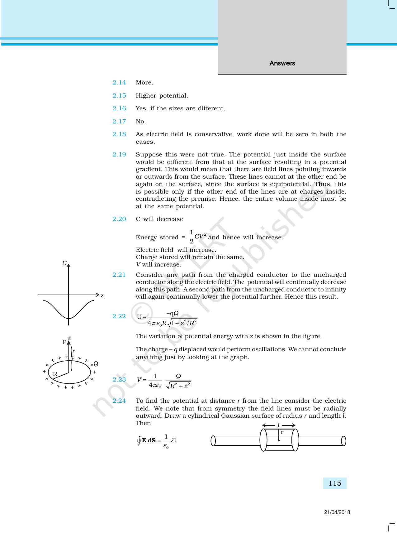 NCERT Exemplar Class 12: Physics  - Answers (All Units) - Page 10
