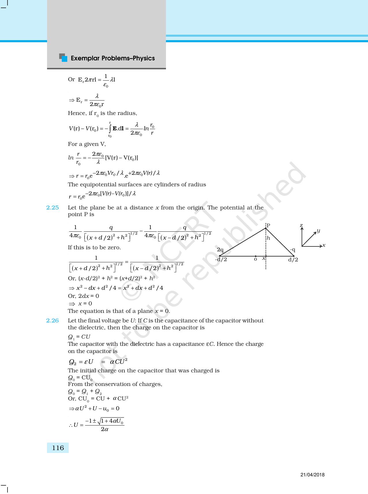 NCERT Exemplar Class 12: Physics  - Answers (All Units) - Page 11