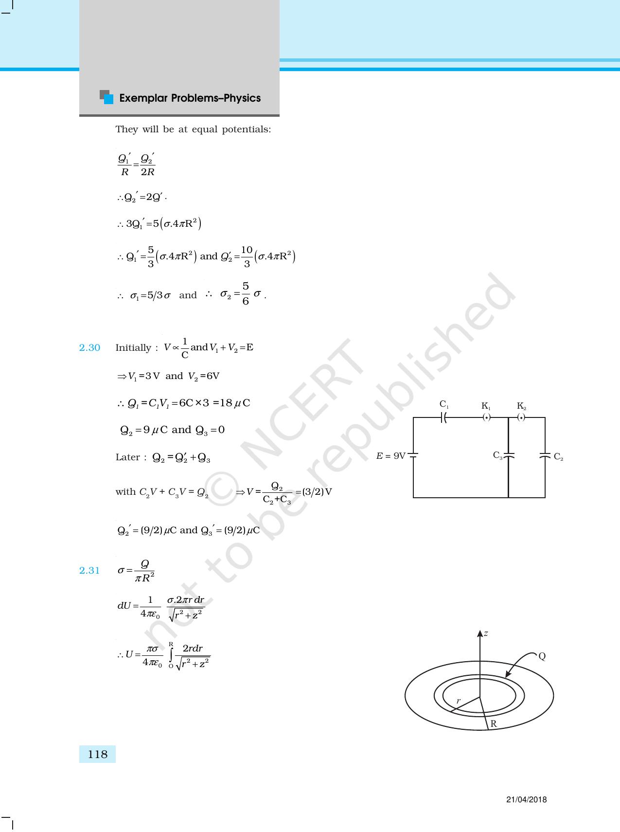 NCERT Exemplar Class 12: Physics  - Answers (All Units) - Page 13