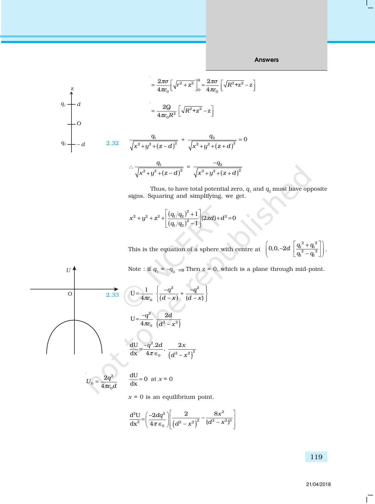 NCERT Exemplar Class 12: Physics  - Answers (All Units) - Page 14