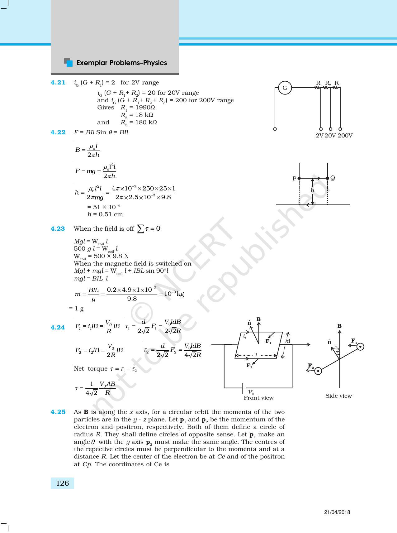 NCERT Exemplar Class 12: Physics  - Answers (All Units) - Page 21