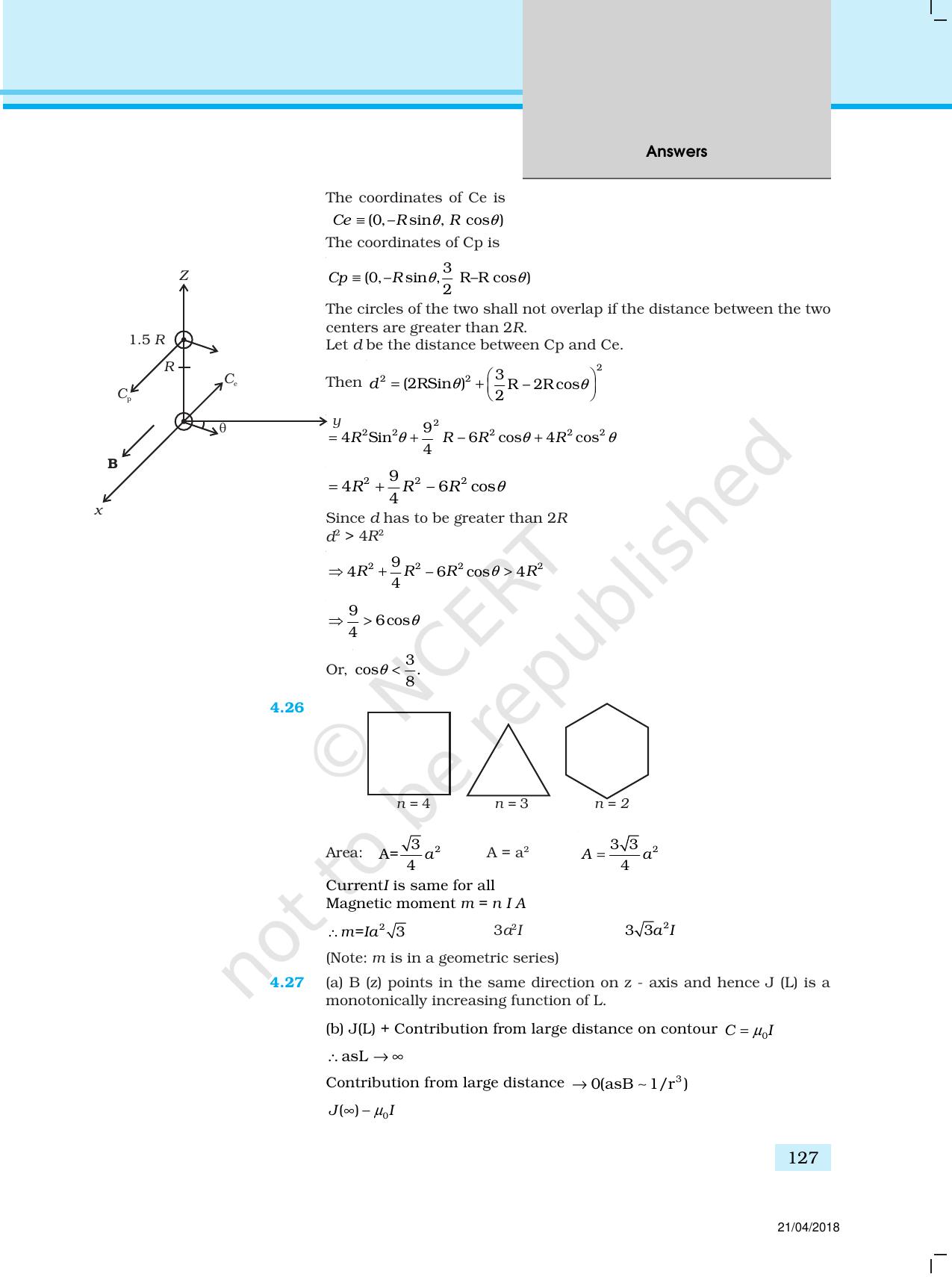 NCERT Exemplar Class 12: Physics  - Answers (All Units) - Page 22