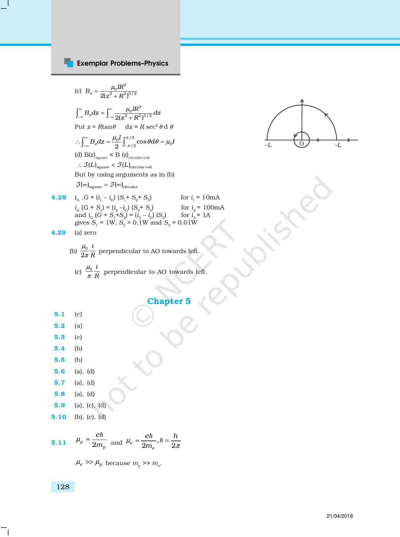 NCERT Exemplar Class 12: Physics  - Answers (All Units) - Page 23