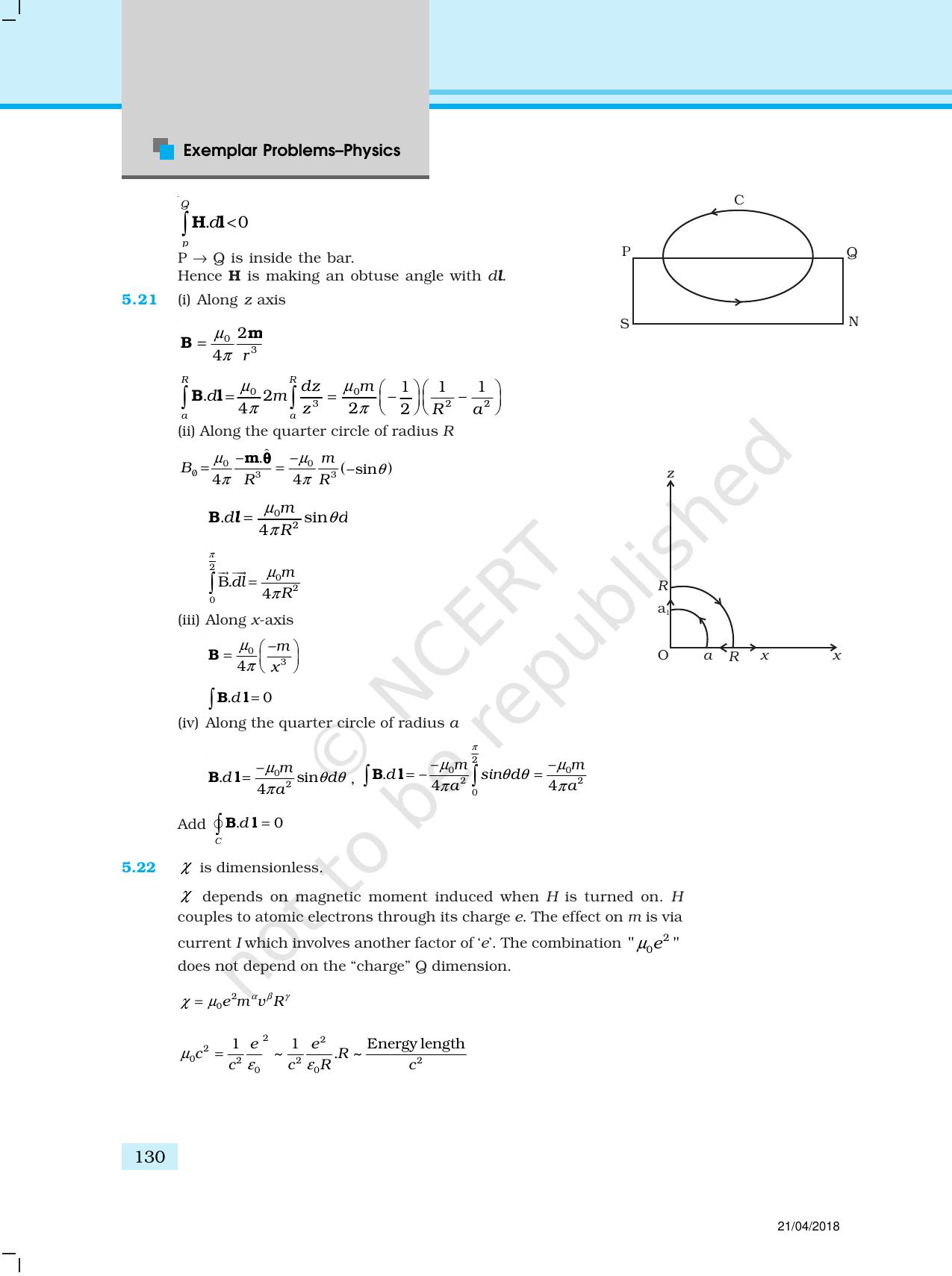 NCERT Exemplar Class 12: Physics  - Answers (All Units) - Page 25