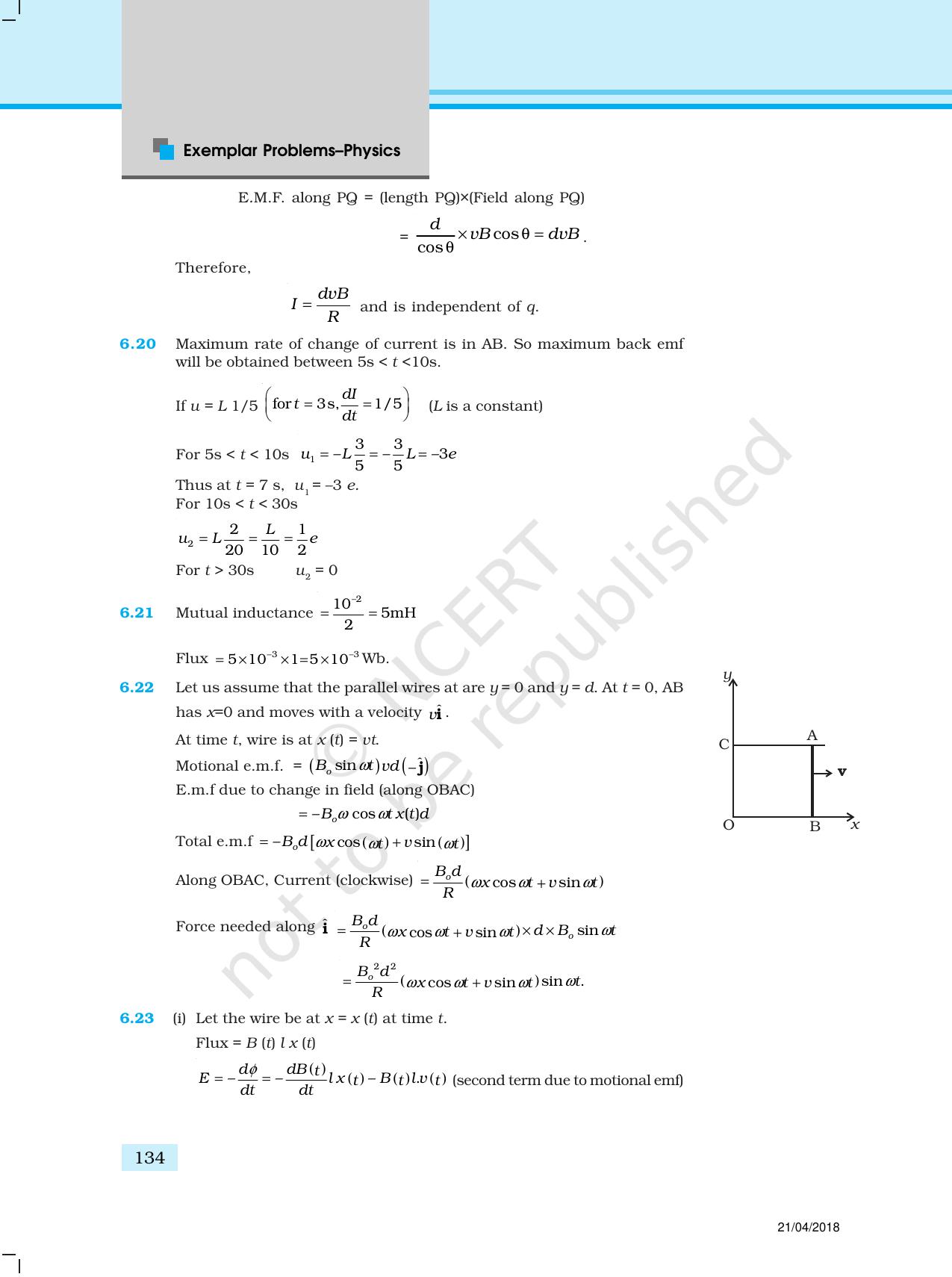 NCERT Exemplar Class 12: Physics  - Answers (All Units) - Page 29