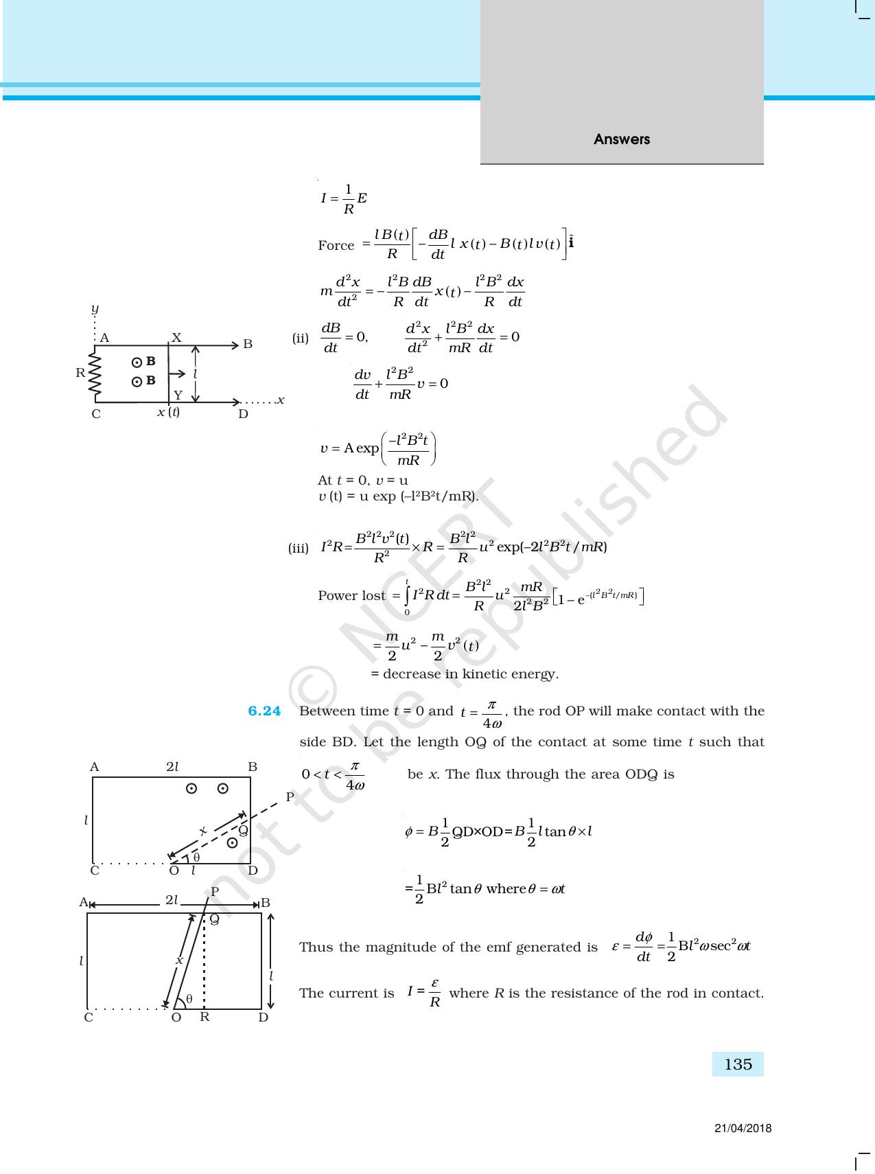 NCERT Exemplar Class 12: Physics  - Answers (All Units) - Page 30