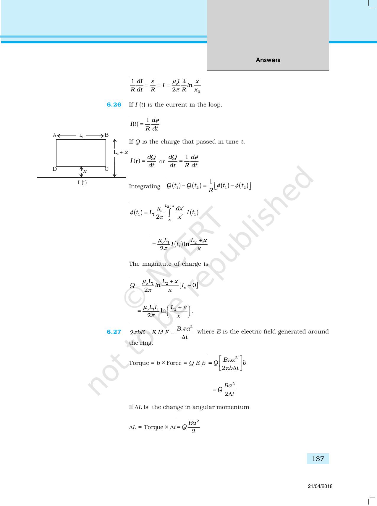 NCERT Exemplar Class 12: Physics  - Answers (All Units) - Page 32