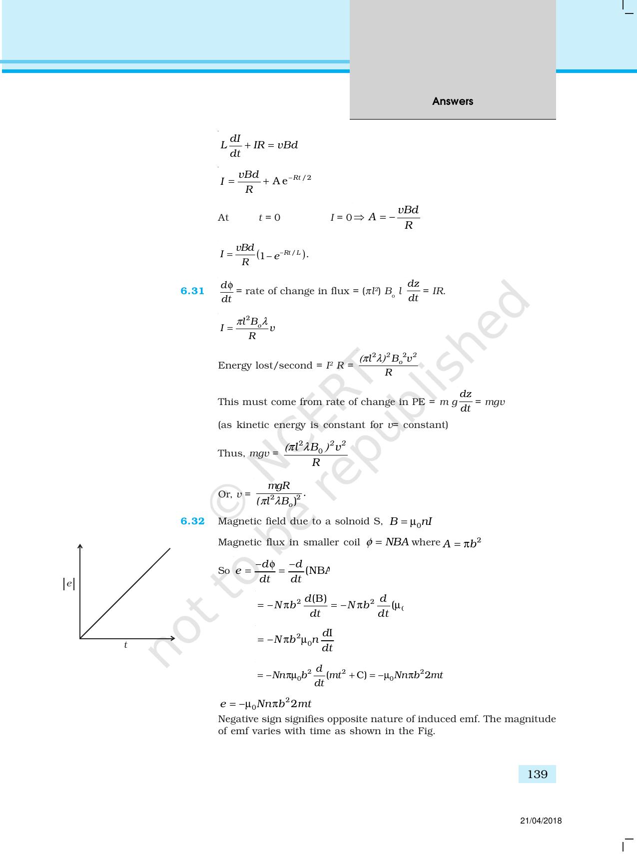 NCERT Exemplar Class 12: Physics  - Answers (All Units) - Page 34