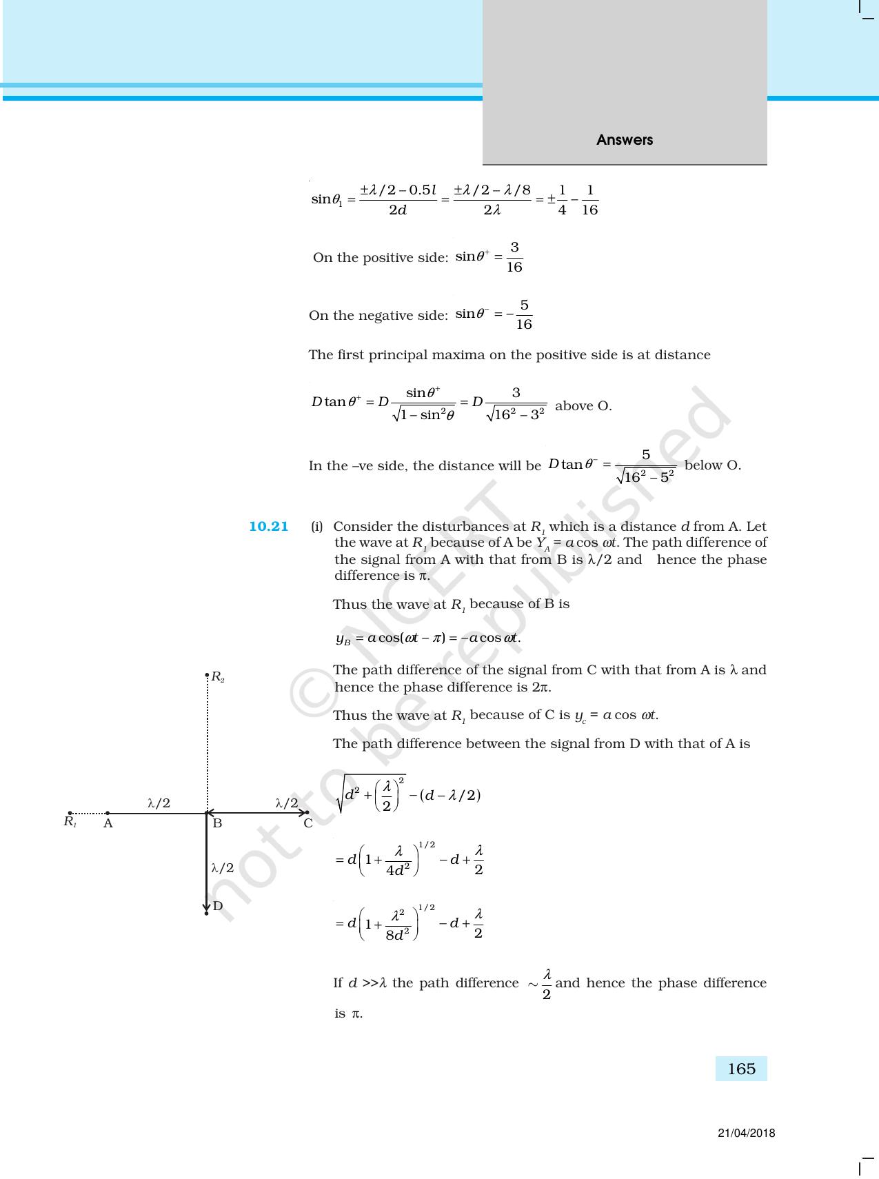 NCERT Exemplar Class 12: Physics  - Answers (All Units) - Page 60