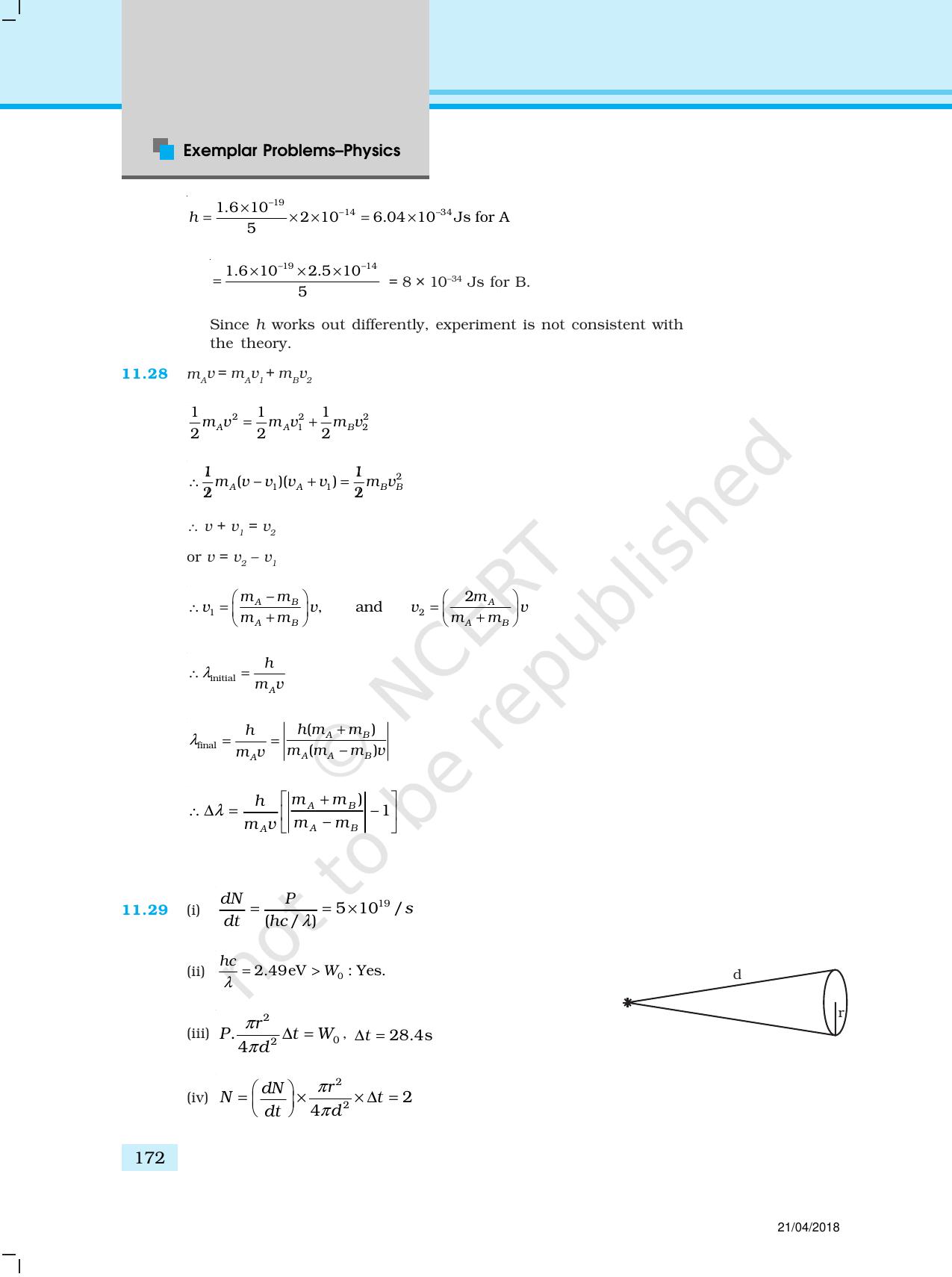 NCERT Exemplar Class 12: Physics  - Answers (All Units) - Page 67
