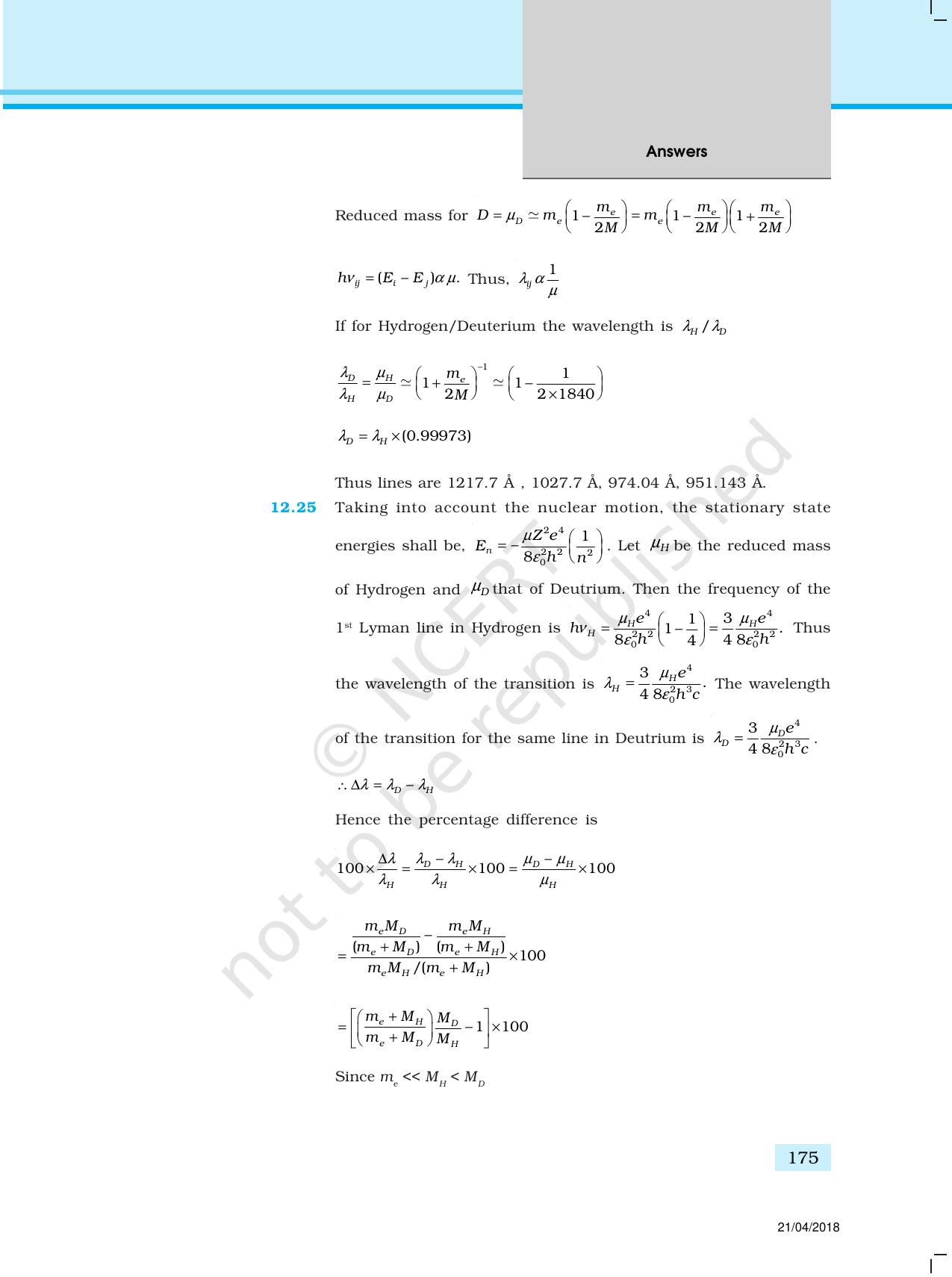 NCERT Exemplar Class 12: Physics  - Answers (All Units) - Page 70
