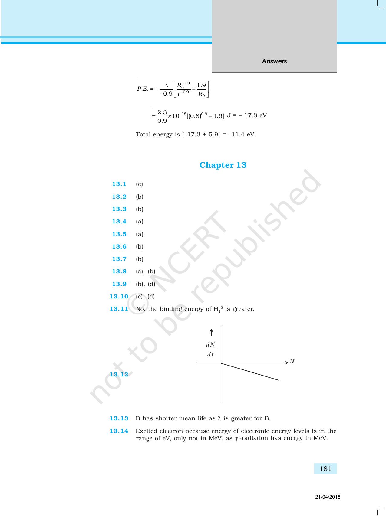 NCERT Exemplar Class 12: Physics  - Answers (All Units) - Page 76