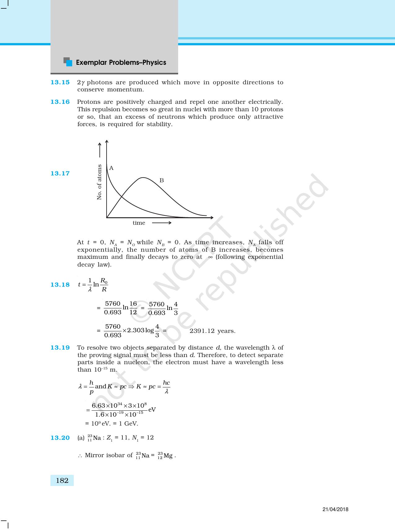 NCERT Exemplar Class 12: Physics  - Answers (All Units) - Page 77