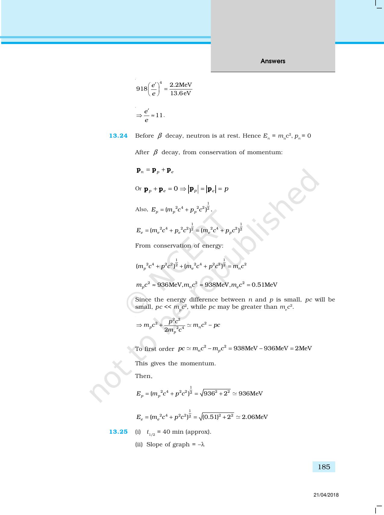 NCERT Exemplar Class 12: Physics  - Answers (All Units) - Page 80
