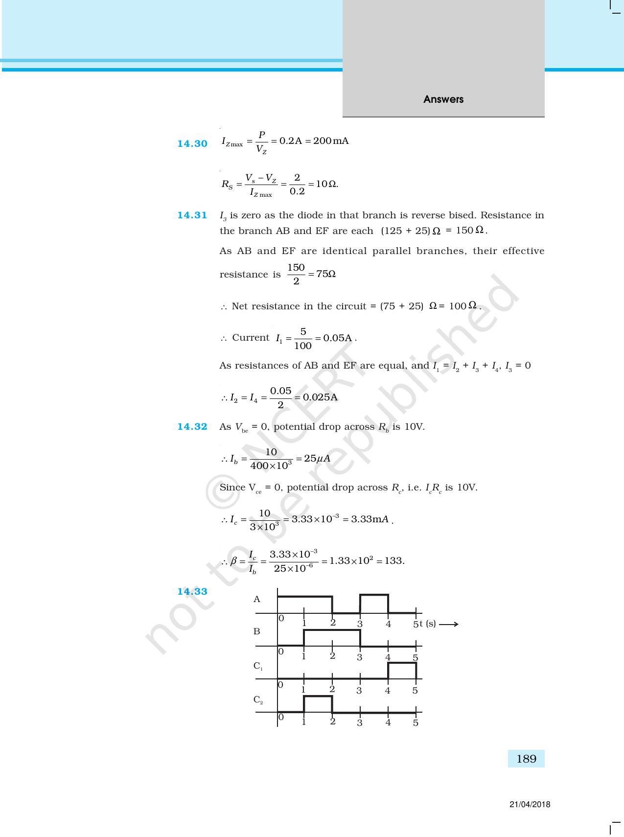 NCERT Exemplar Class 12: Physics  - Answers (All Units) - Page 84