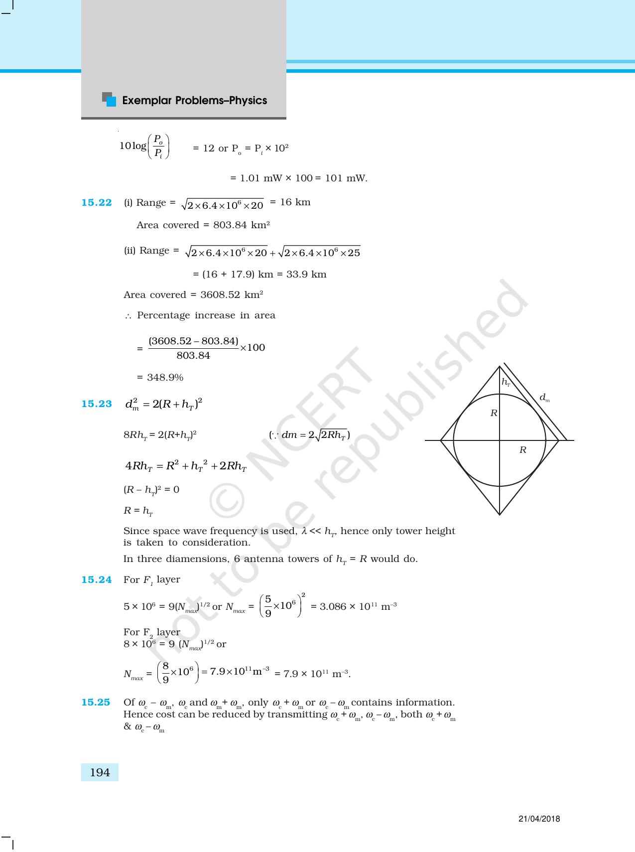 NCERT Exemplar Class 12: Physics  - Answers (All Units) - Page 89