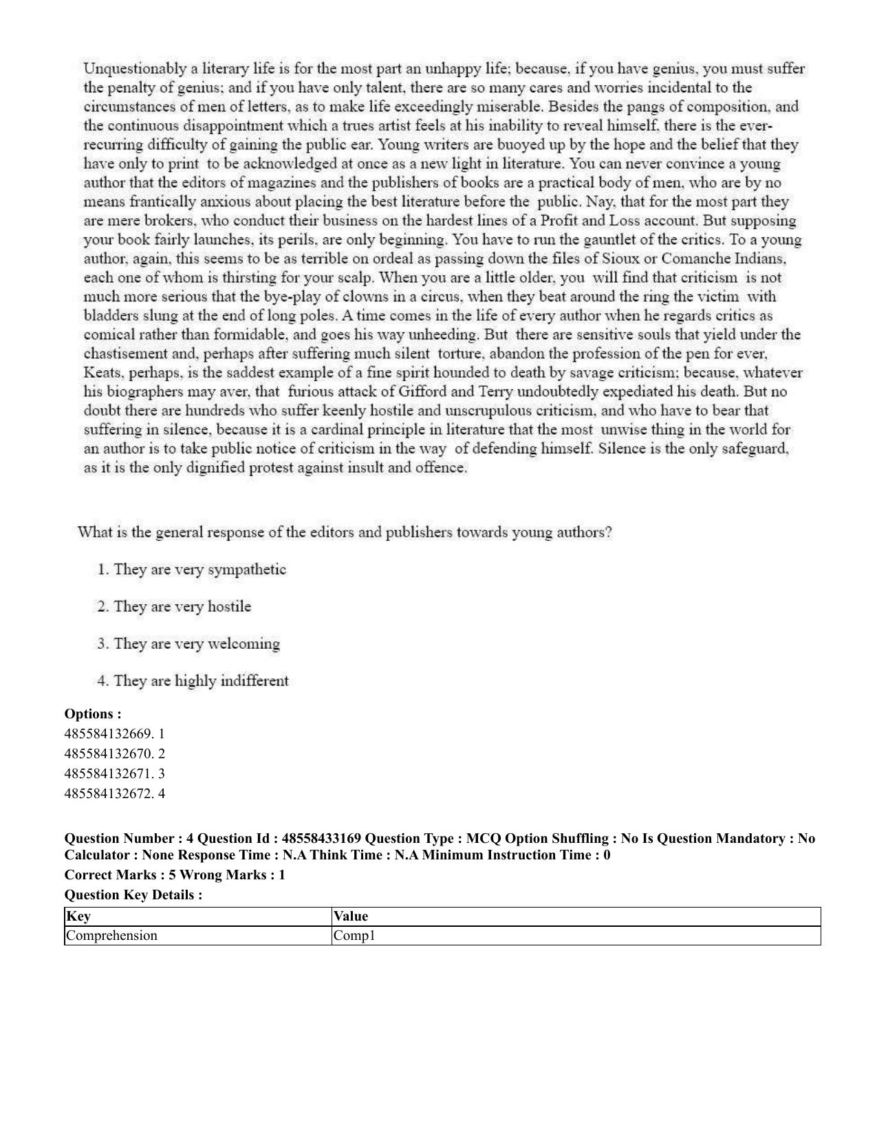 CUET 2023 English Hindi Shift 1 Question Papers - 18 June 2023 - Page 4