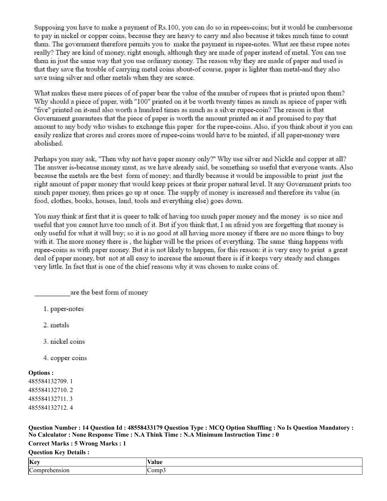 CUET 2023 English Hindi Shift 1 Question Papers - 18 June 2023 - Page 13