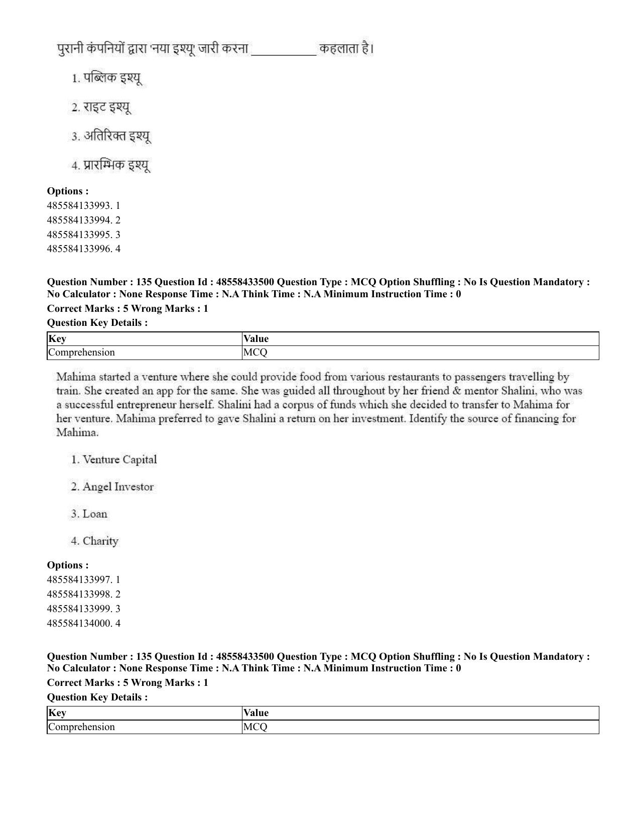 CUET 2023 English Hindi Shift 1 Question Papers - 18 June 2023 - Page 102