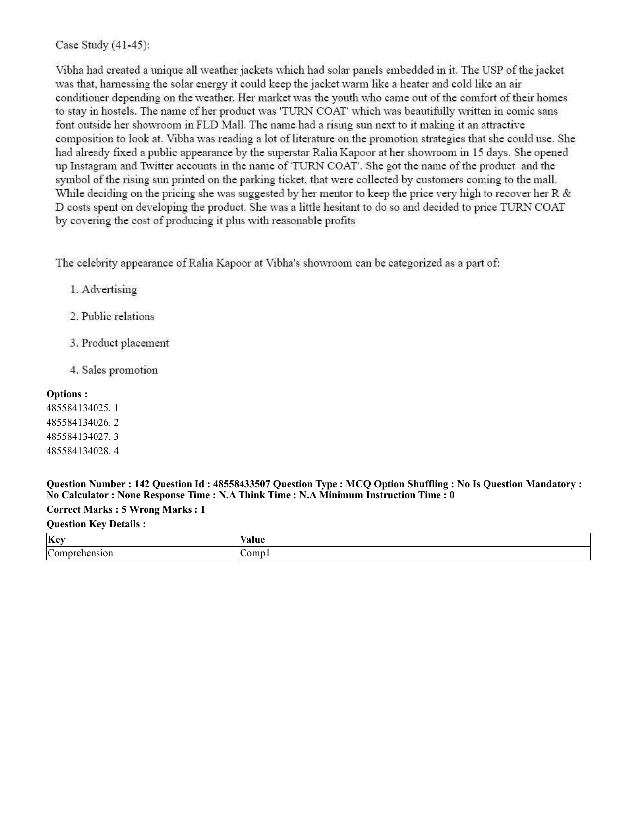 CUET 2023 English Hindi Shift 1 Question Papers - 18 June 2023 - Page 110