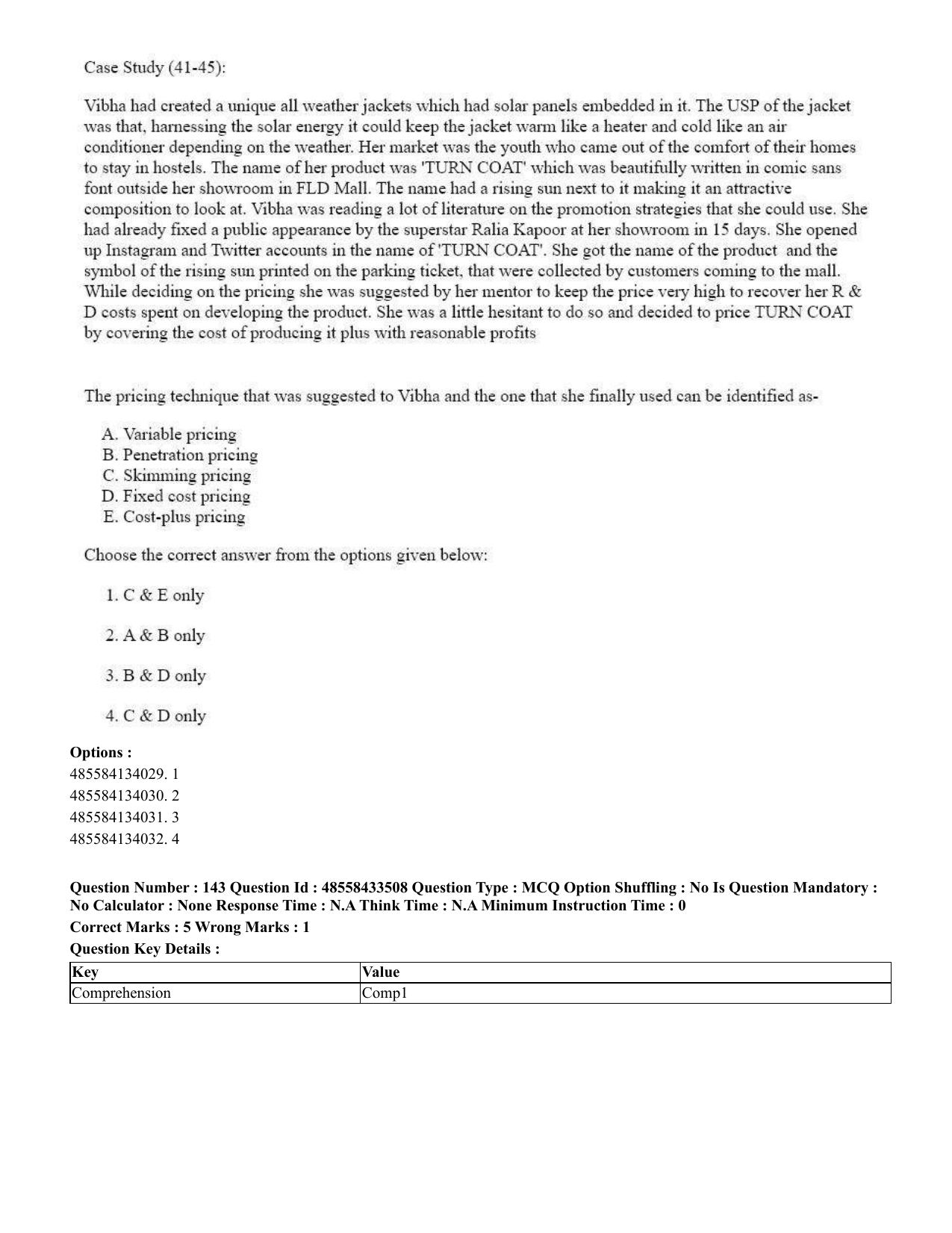 CUET 2023 English Hindi Shift 1 Question Papers - 18 June 2023 - Page 112