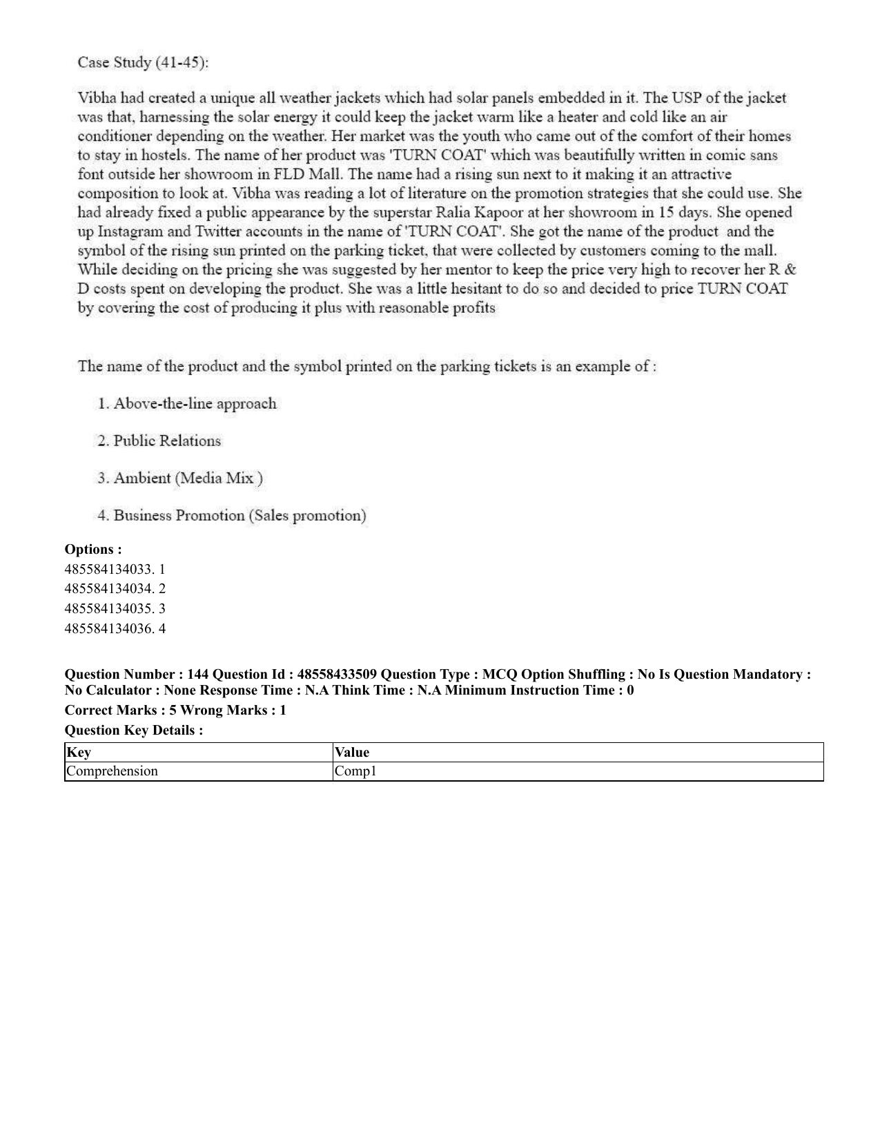 CUET 2023 English Hindi Shift 1 Question Papers - 18 June 2023 - Page 114