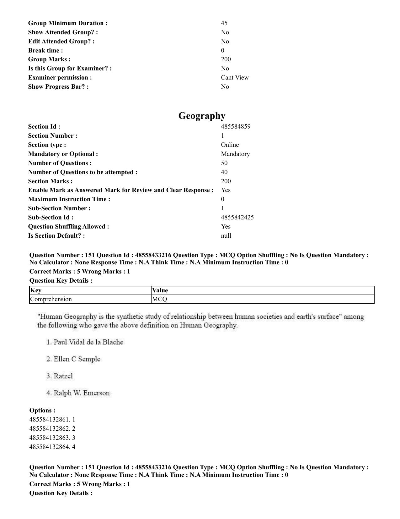 CUET 2023 English Hindi Shift 1 Question Papers - 18 June 2023 - Page 128