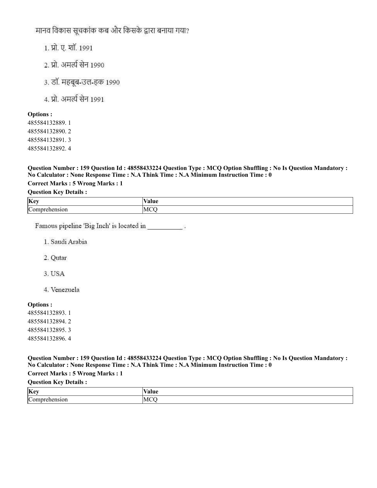 CUET 2023 English Hindi Shift 1 Question Papers - 18 June 2023 - Page 136