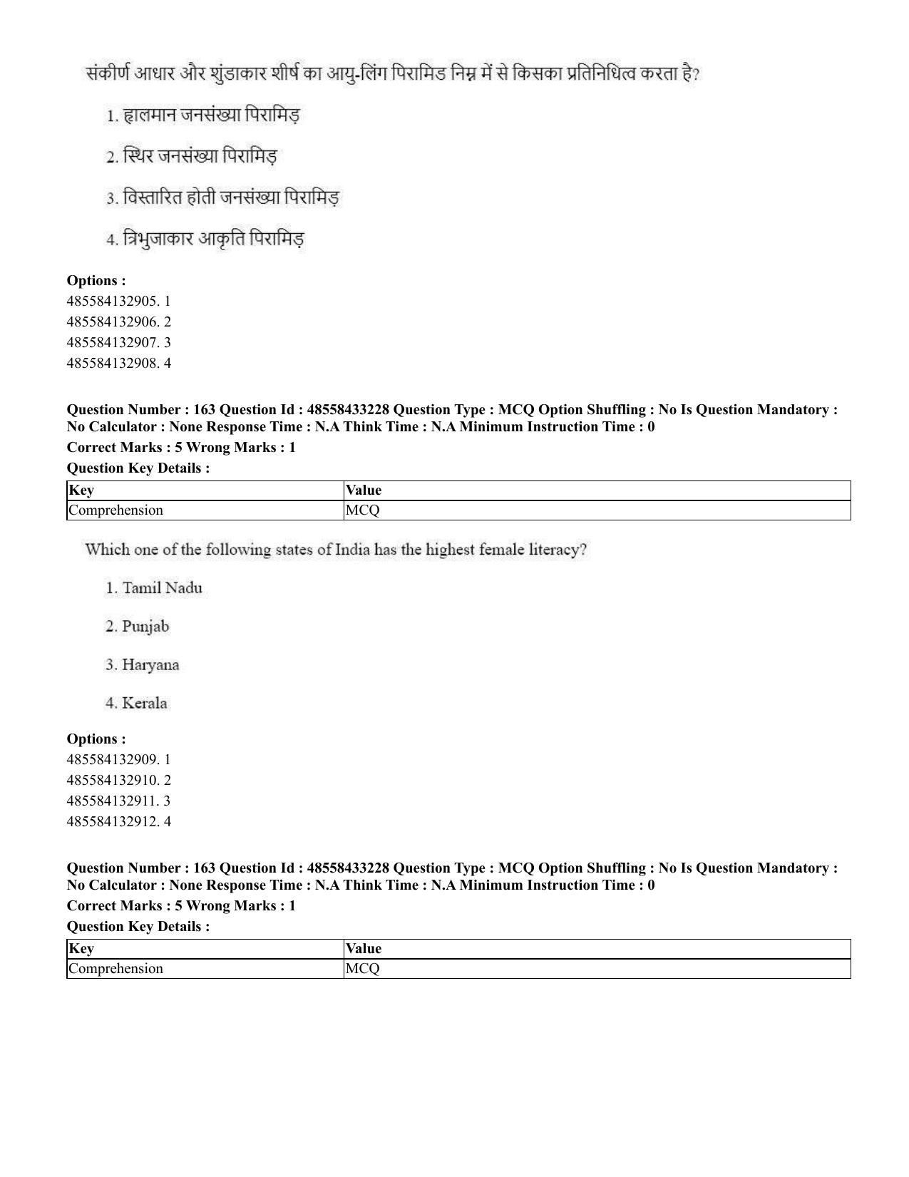 CUET 2023 English Hindi Shift 1 Question Papers - 18 June 2023 - Page 140