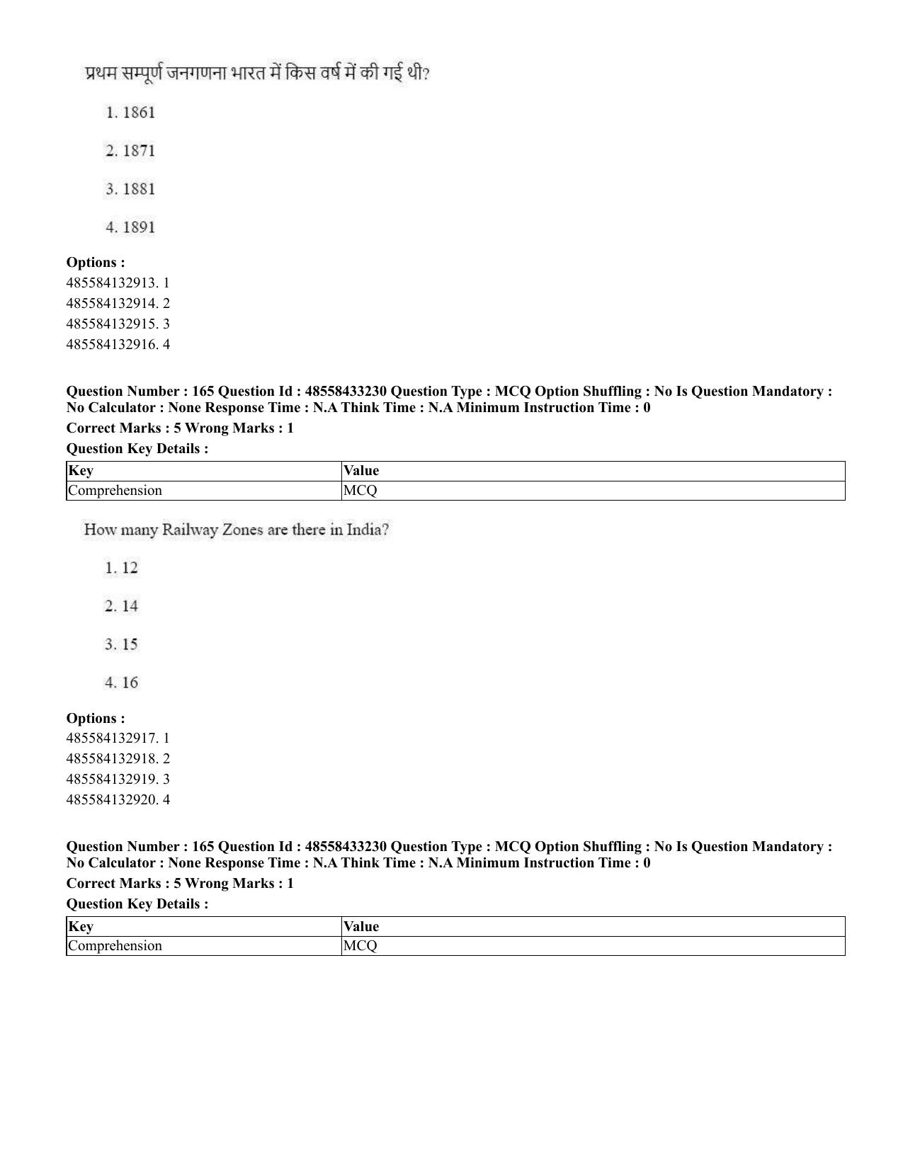 CUET 2023 English Hindi Shift 1 Question Papers - 18 June 2023 - Page 142