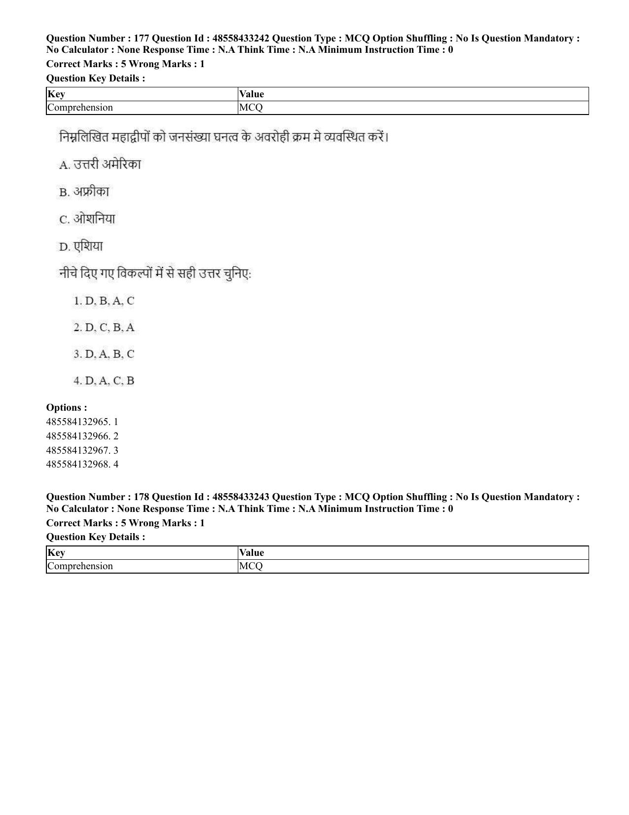 CUET 2023 English Hindi Shift 1 Question Papers - 18 June 2023 - Page 155