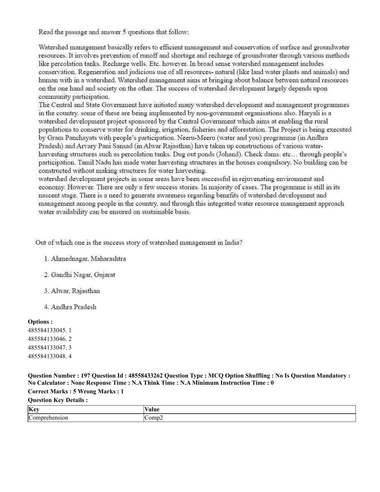 CUET 2023 English Hindi Shift 1 Question Papers - 18 June 2023 - Page 185