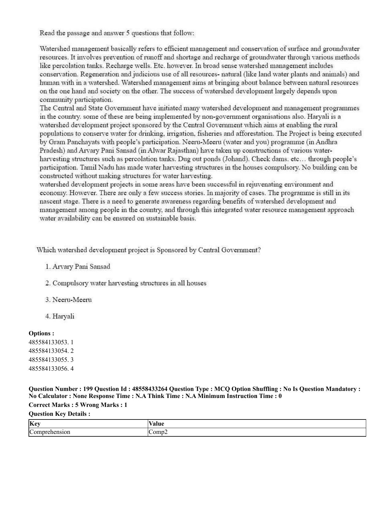 CUET 2023 English Hindi Shift 1 Question Papers - 18 June 2023 - Page 189