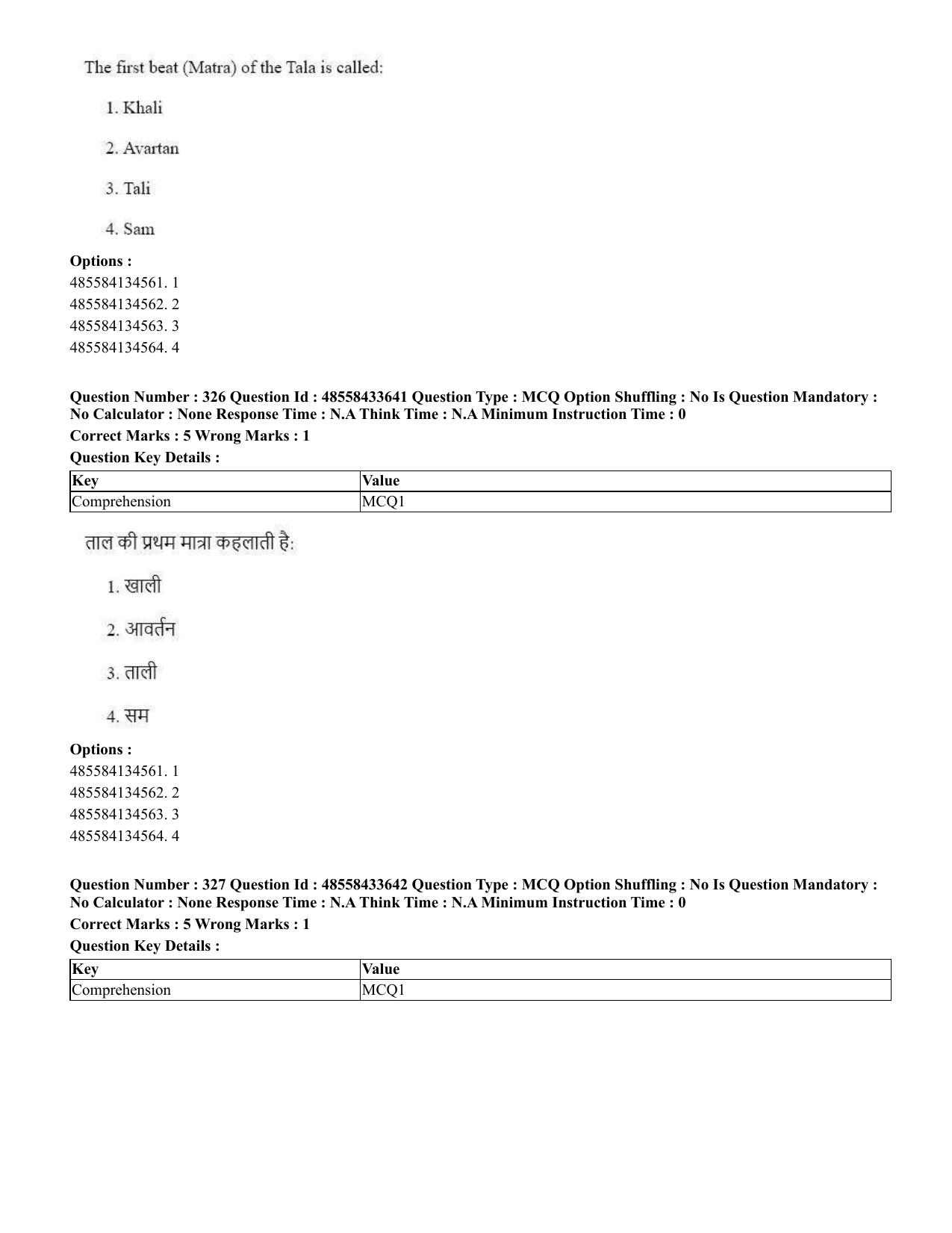CUET 2023 English Hindi Shift 1 Question Papers - 18 June 2023 - Page 343