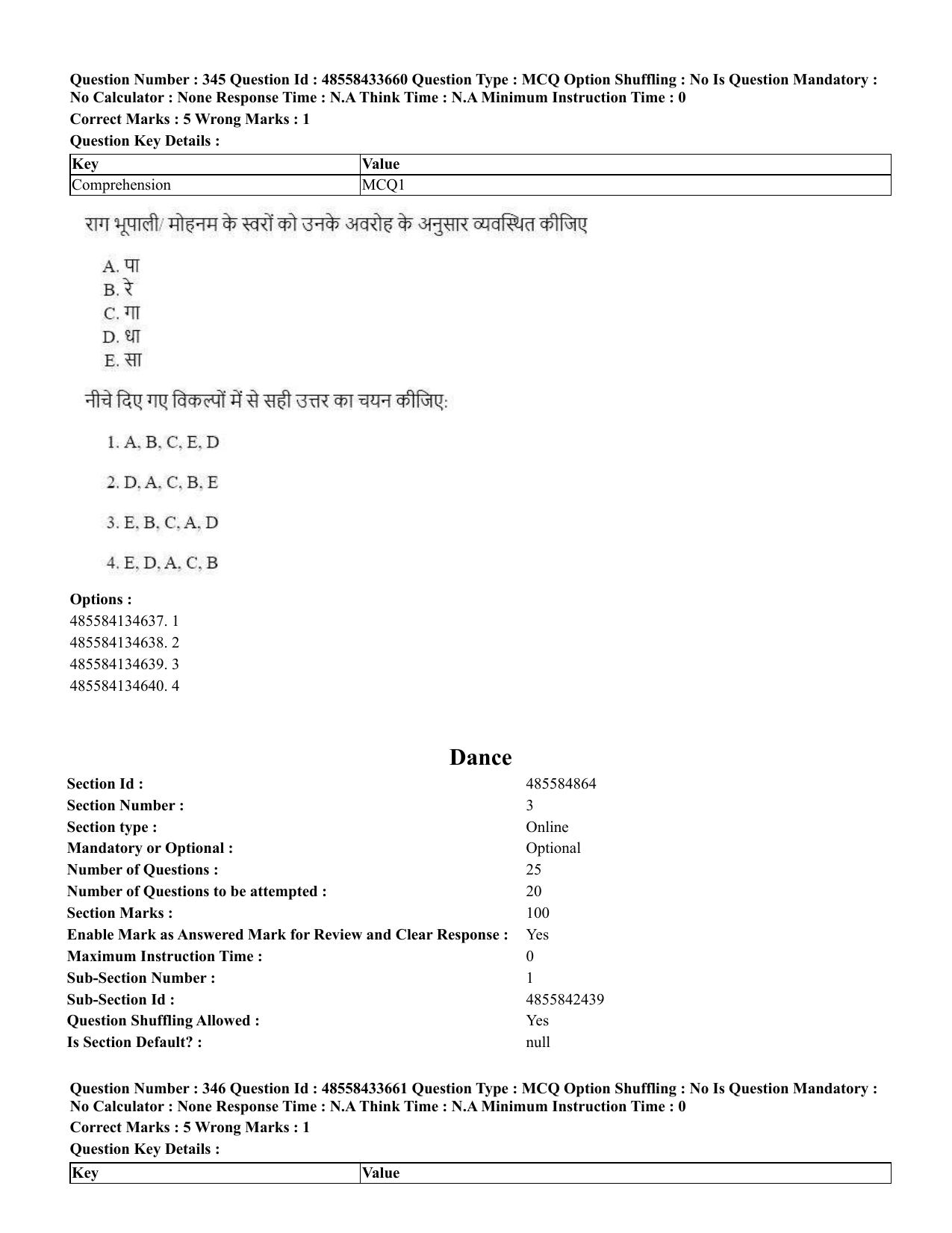 CUET 2023 English Hindi Shift 1 Question Papers - 18 June 2023 - Page 364