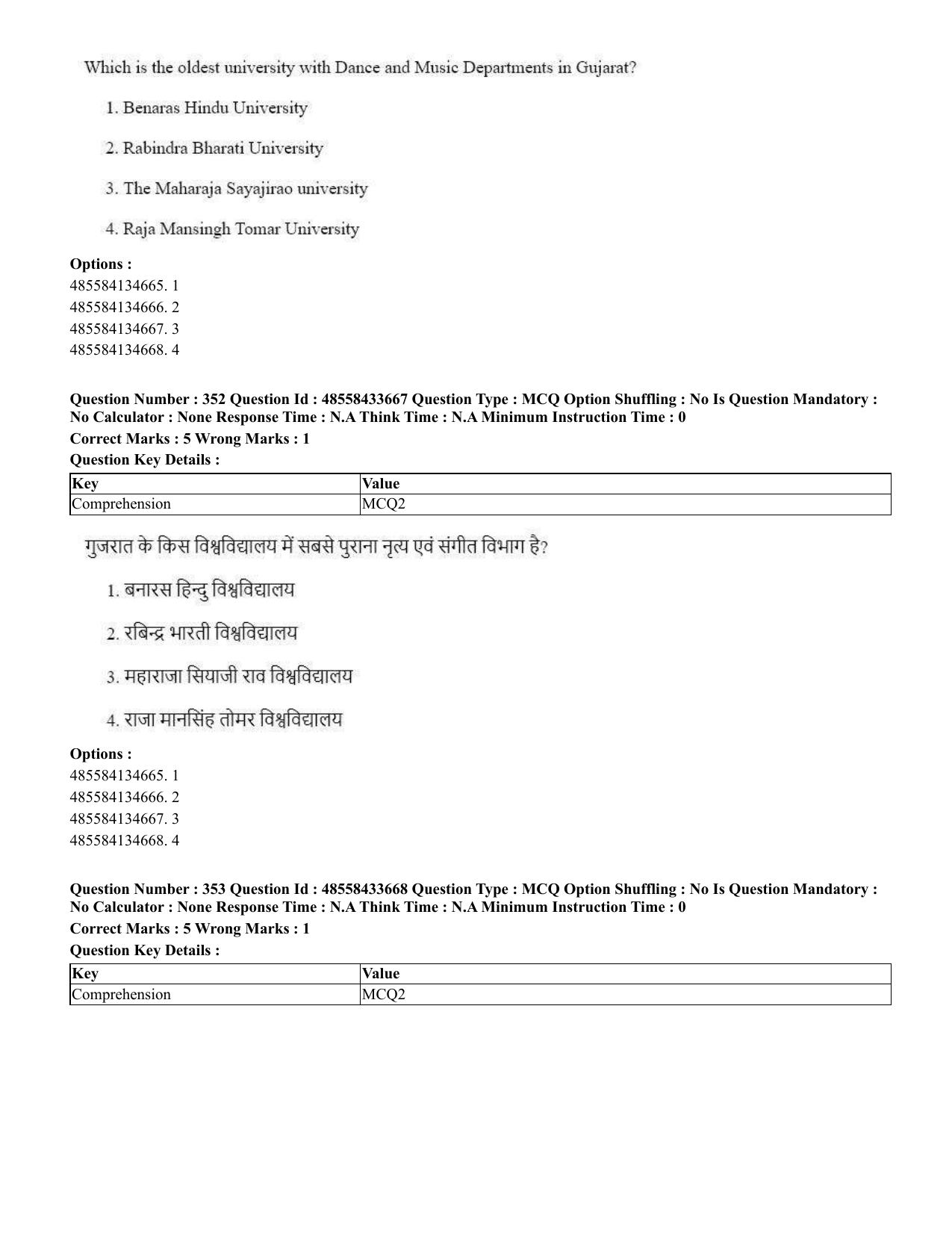 CUET 2023 English Hindi Shift 1 Question Papers - 18 June 2023 - Page 371