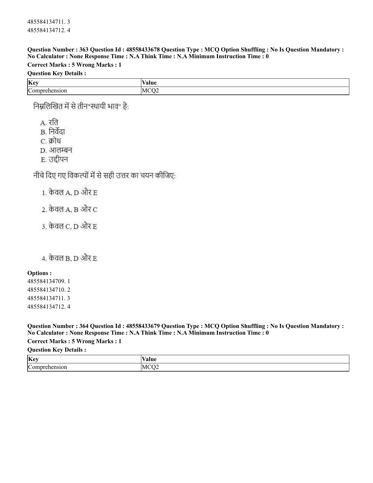 CUET 2023 English Hindi Shift 1 Question Papers - 18 June 2023 - Page 383
