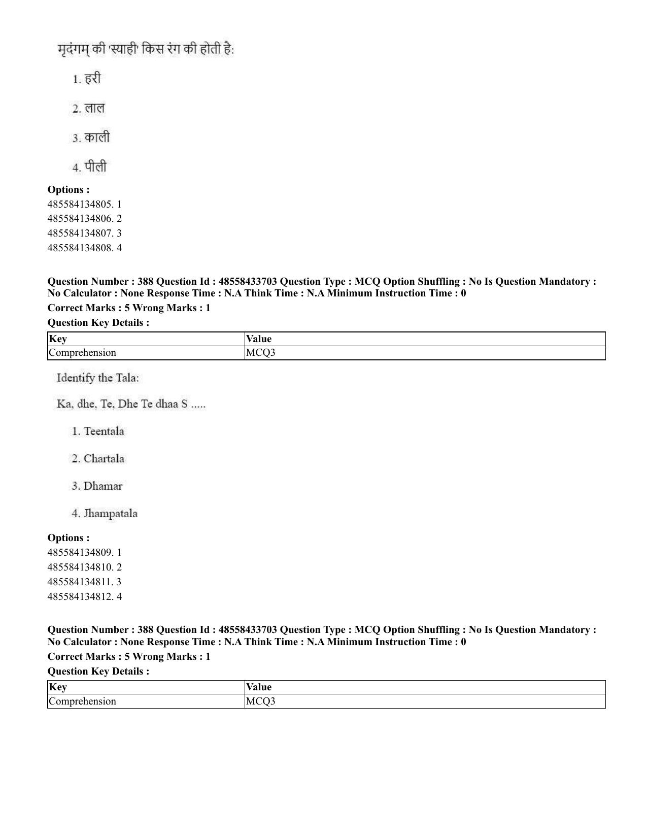 CUET 2023 English Hindi Shift 1 Question Papers - 18 June 2023 - Page 410