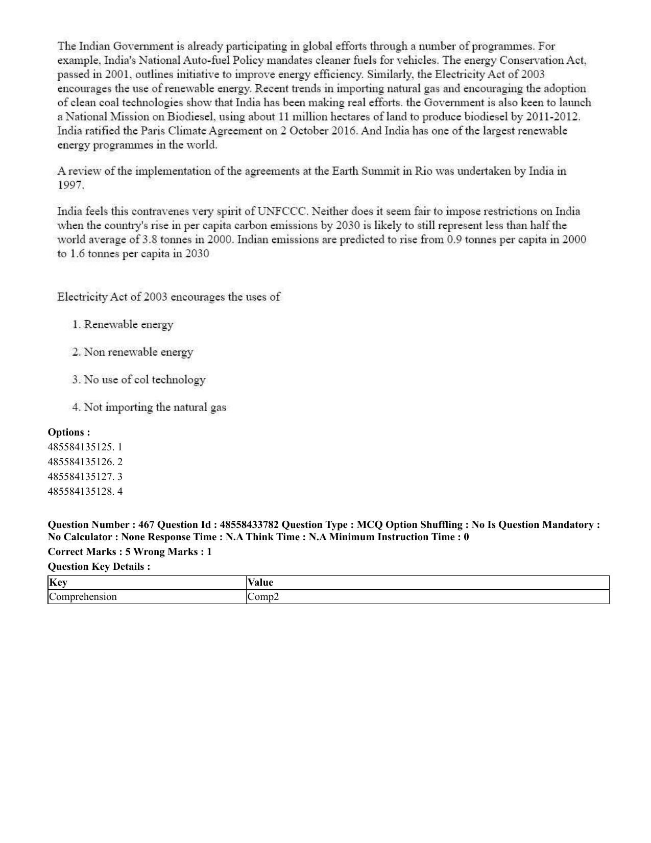 CUET 2023 English Hindi Shift 1 Question Papers - 18 June 2023 - Page 499