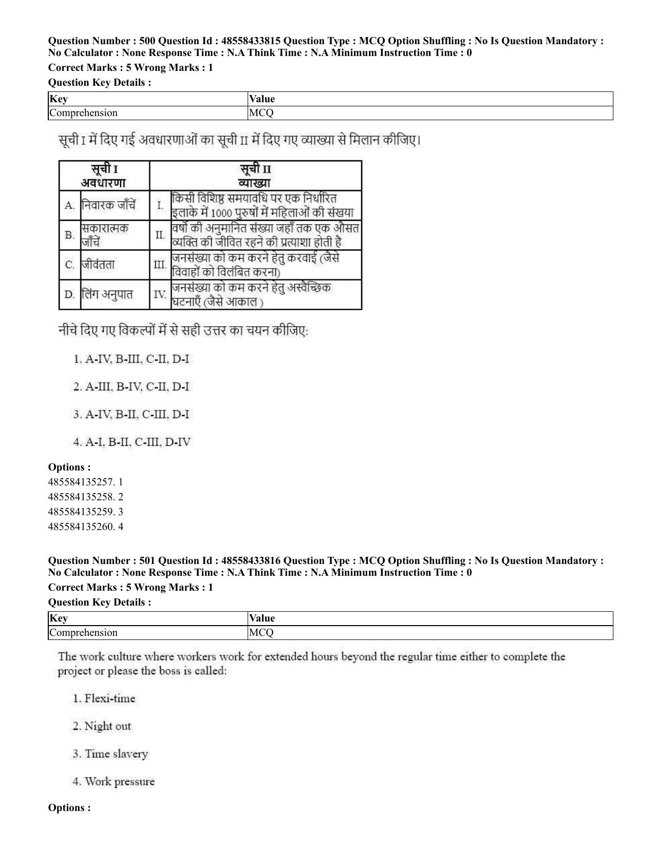 CUET 2023 English Hindi Shift 1 Question Papers - 18 June 2023 - Page 538