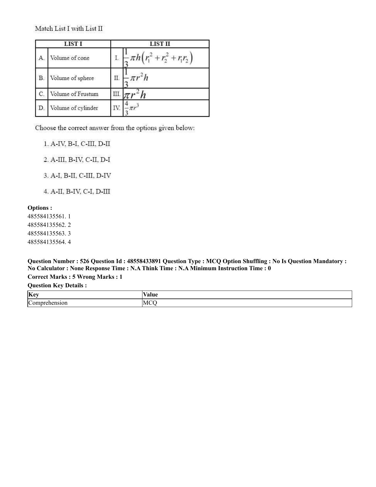 CUET 2023 English Hindi Shift 1 Question Papers - 18 June 2023 - Page 571