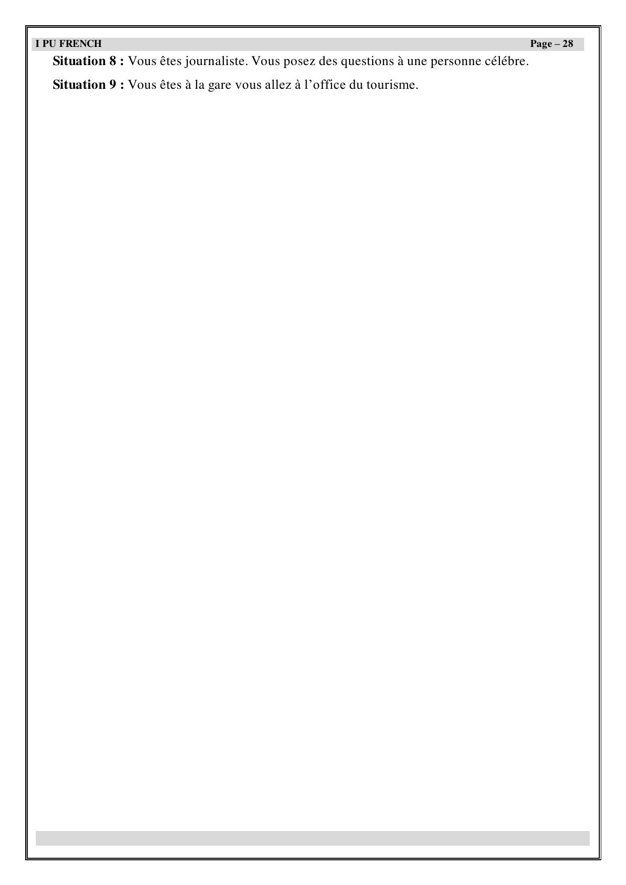 Karnataka 1st PUC Question Bank 2025 - French - Page 29