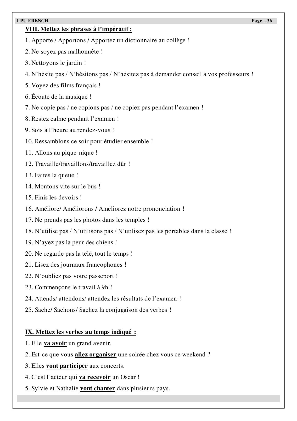 Karnataka 1st PUC Question Bank 2025 - French - Page 37