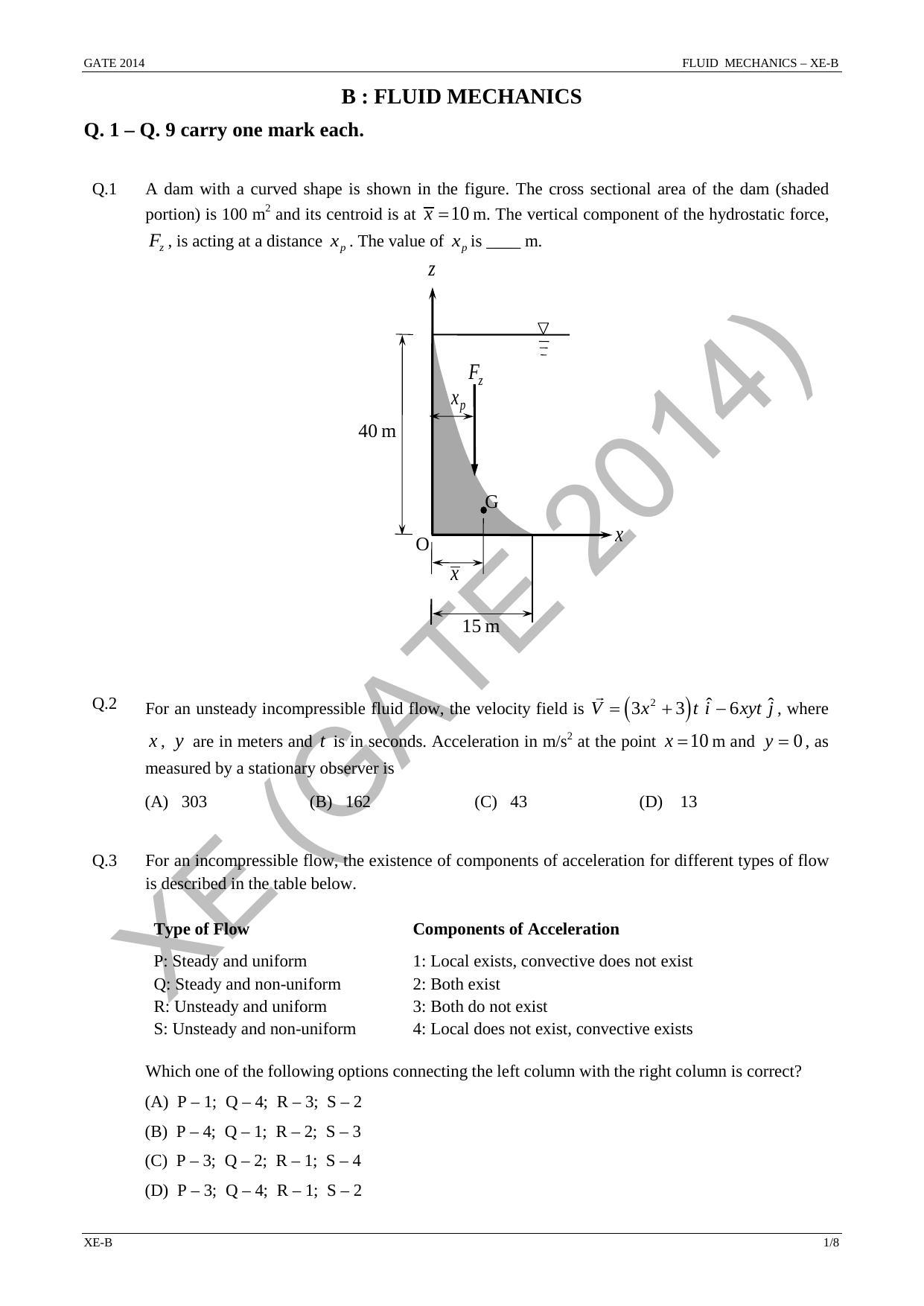 GATE 2014 Engineering Sciences (XE) Question Paper with Answer Key - Page 10