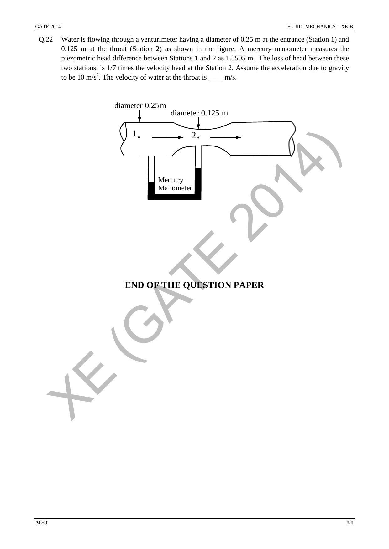 GATE 2014 Engineering Sciences (XE) Question Paper with Answer Key - Page 17