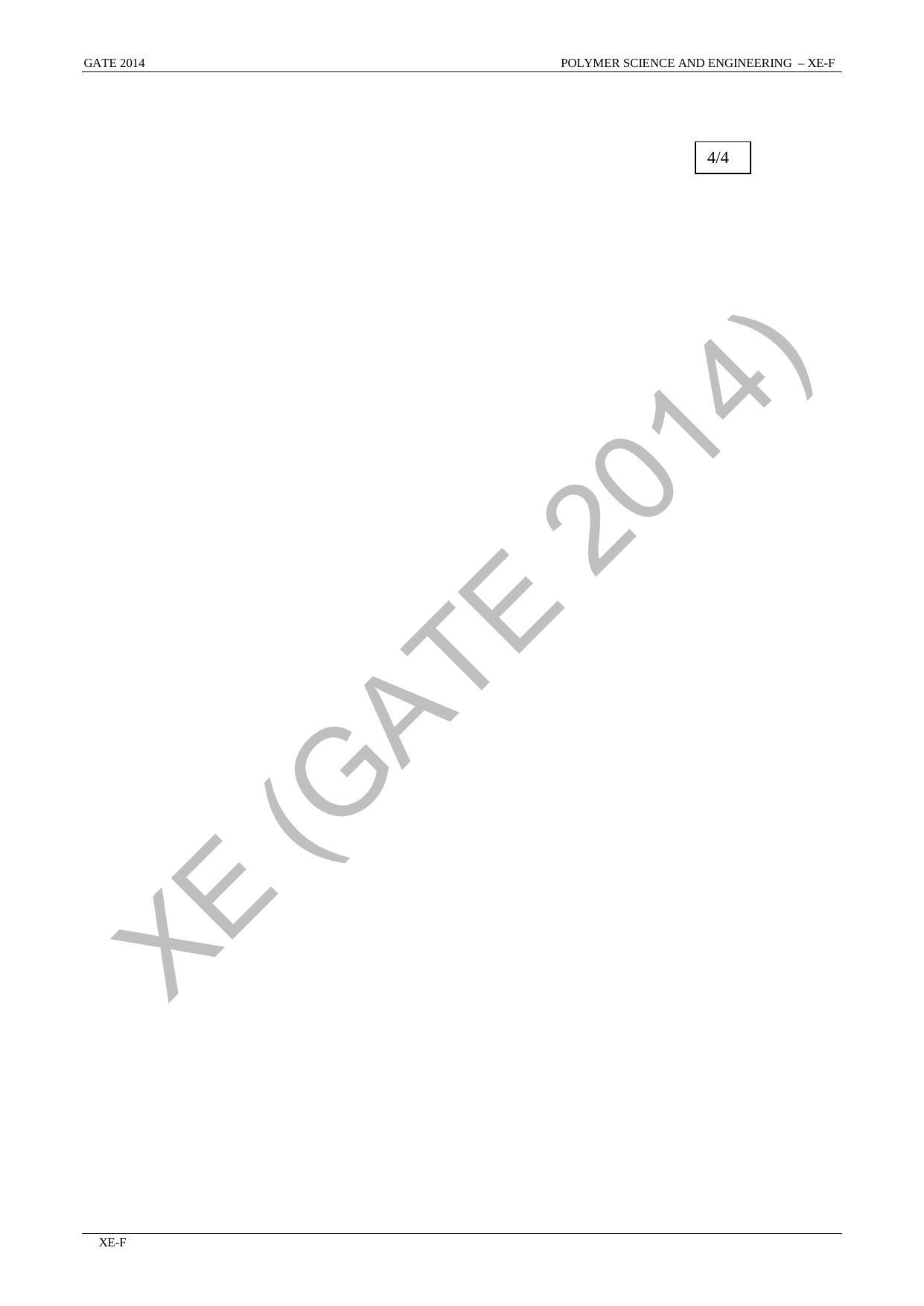 GATE 2014 Engineering Sciences (XE) Question Paper with Answer Key - Page 40