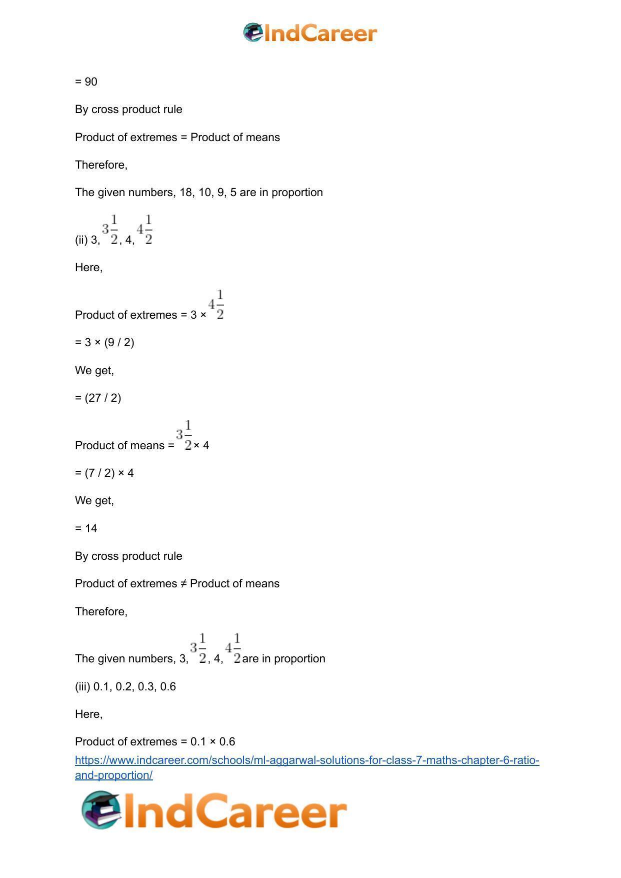 ML Aggarwal Solutions for Class 7 Maths Chapter 6- Ratio and Proportion - Page 8