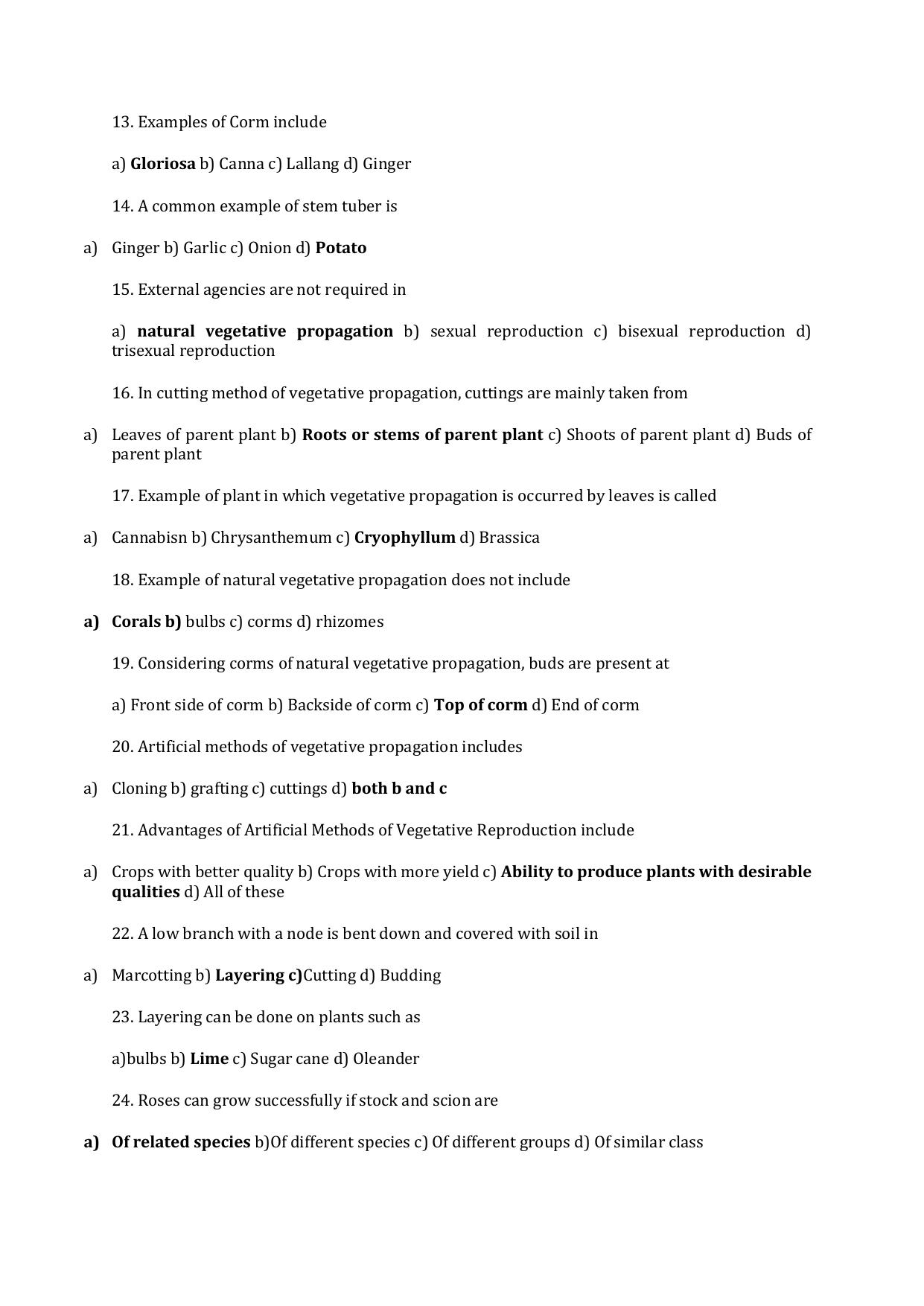 MCAER PG CET Horticulture MCQ Question Paper - Page 2